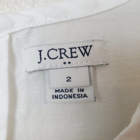 J. CREW Embroidered Linen Blend Cami Tank - Picture 3 of 7